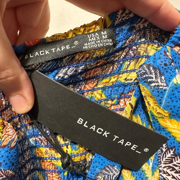 NWT Black Tape Tiered Floral A Line Dress - size M - Picture 7 of 8